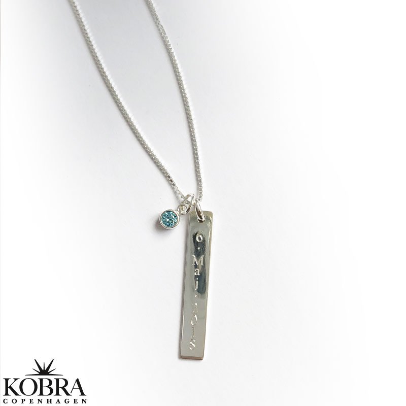 "Alliance" pendant in silver including engraving and optional gem