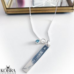 "Alliance" pendant in silver including engraving and optional gem