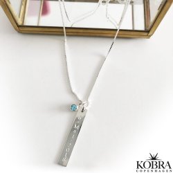 "Alliance" pendant in silver including engraving and optional gem