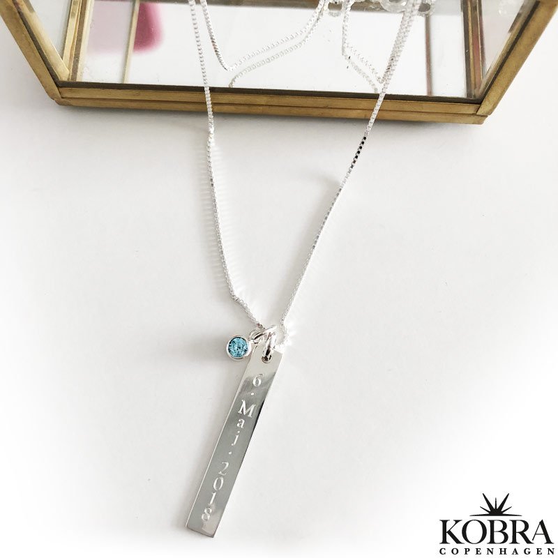 "Alliance" pendant in silver including engraving and optional gem