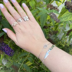 Handmade double Lennox ring in silver