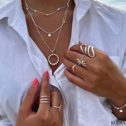 "Sway" enkel blget ring i slv