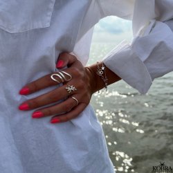 "Sway" enkel blget ring i slv