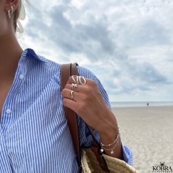 "Sway" enkel blget ring i slv