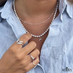 Handmade double Lennox ring in silver