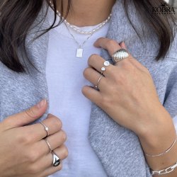 "Dallas" slv ring med tags inklusiv din personlige gravering