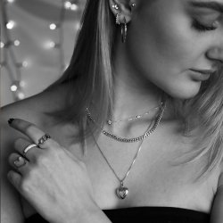 "Liva" silver necklace with personal engraving