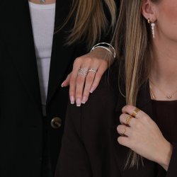 "Lucy" sterling slv ring med valgfri farve sten