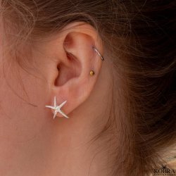 "Sea Star" slv reringe med sstjerner