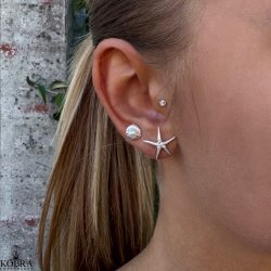 "Sea Star" slv reringe med sstjerner