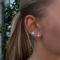 "Sea Star" slv reringe med sstjerner