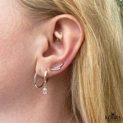 "Cirkeline" hoops (Small) i sterling slv