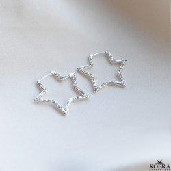 "Stargaze" hoops in sterling silver