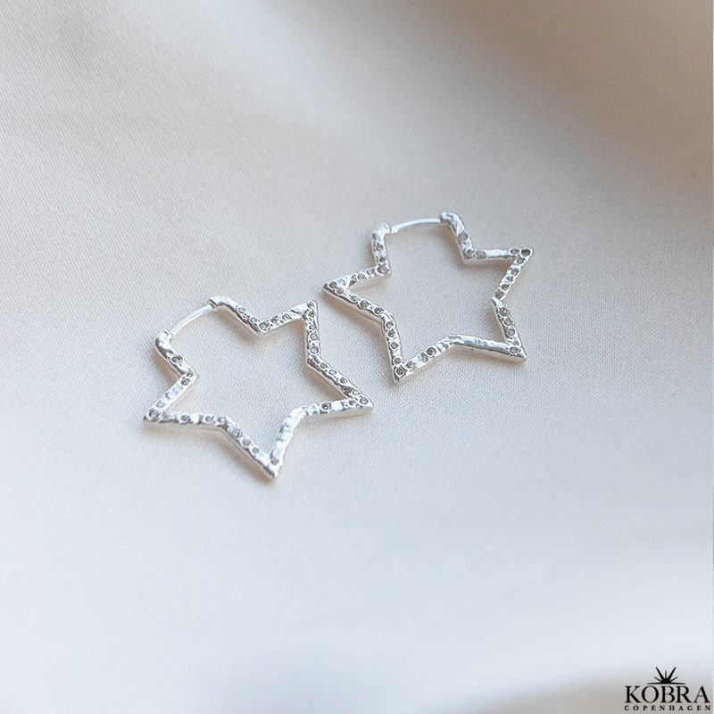 "Stargaze" hoops in sterling silver