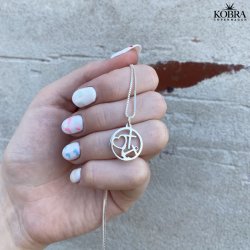 Faith, hope and love, silver necklace