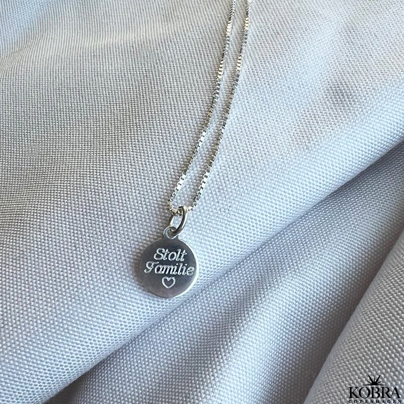 Mini ID tag / amulet i slv inklusiv din personlige gravering