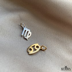"Hoshi" hndlavet zodiac charm i slv