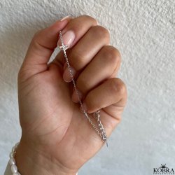 "Lucia" Slv armbnd med kors og zirkonia sten