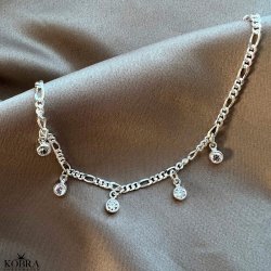 "Sanna" " slv armbnd med hvide zirkonia sten