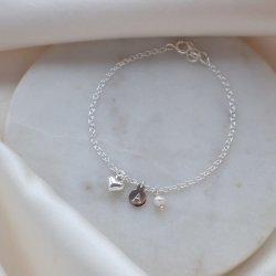 "Little Treasure" armband med gravyr - Silver
