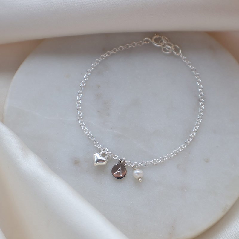 "Little Treasure" armband med gravyr - Silver