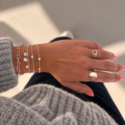 "Little Treasure" armband med gravyr - Silver