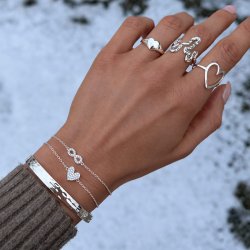 "Nagini Organic" sterling silver snake ring