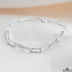 "Kenya" slv armbnd i diamenteret look!