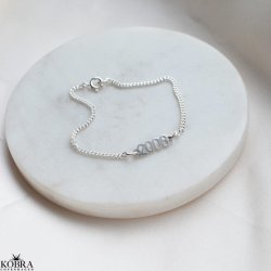 "Manhattan" hndlavet slv armbnd med dit rstal p 2 mm panzerkde