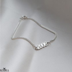 "Manhattan" hndlavet slv armbnd med dit rstal p 2 mm panzerkde