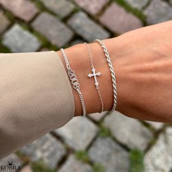 "Manhattan" hndlavet slv armbnd med dit rstal p 2 mm panzerkde