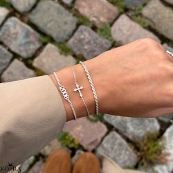 "Rope" beautiful twisted silver bracelet