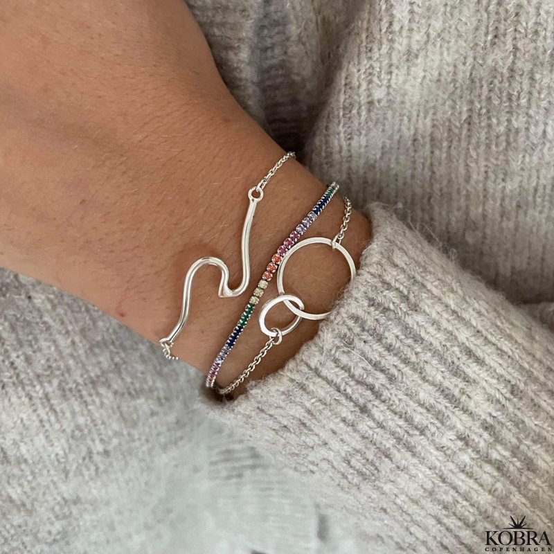 "Wave" armbnd i sterling slv