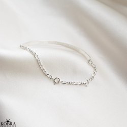 "Dakota" Sølv armbånd med chunky kæde, inklusiv gravering