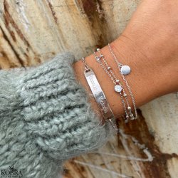 "Liverpool" armbnd med slvplade i sterling slv inklusiv gravering