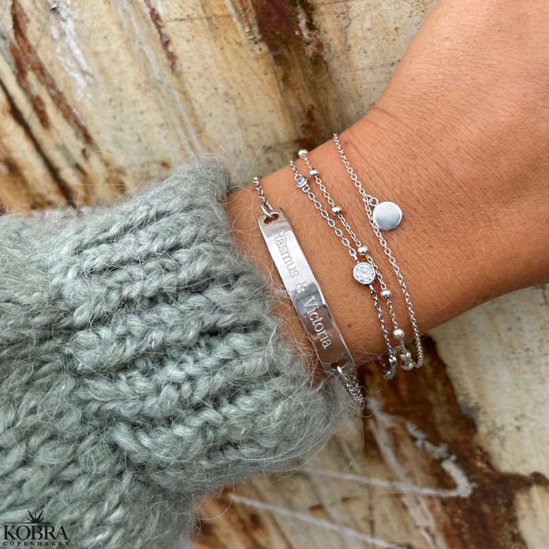 "Liverpool" armbnd med slvplade i sterling slv inklusiv gravering