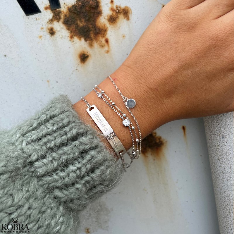 "Liverpool" armbnd med slvplade i sterling slv inklusiv gravering