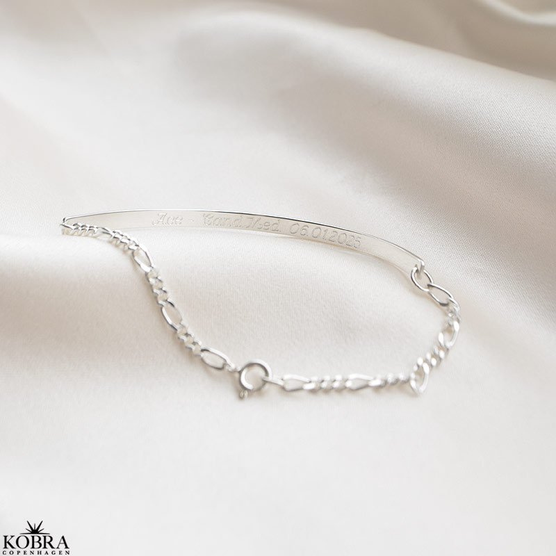 "Dakota" Sølv armbånd med chunky kæde, inklusiv gravering