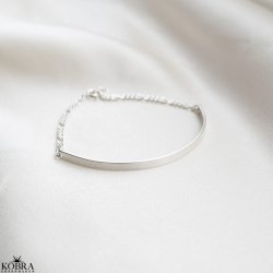 "Dakota" Sølv armbånd med chunky kæde, inklusiv gravering