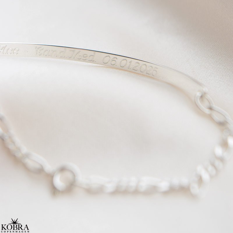 "Dakota" Sølv armbånd med chunky kæde, inklusiv gravering