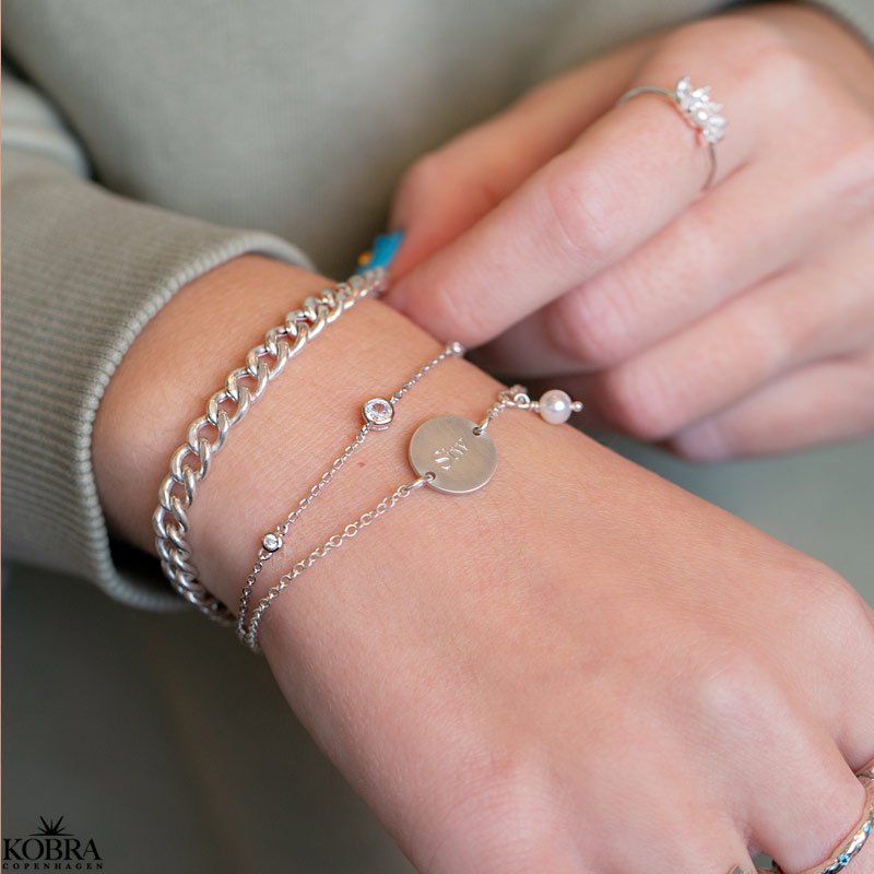 "Panzer" chunky slvarmbnd med tykke led