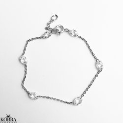 "Kimberly" silver bracelet with zirconia stones