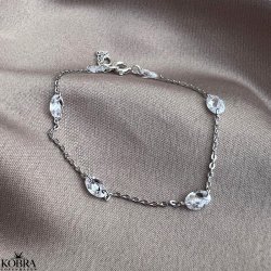 "Kimberly" silver bracelet with zirconia stones