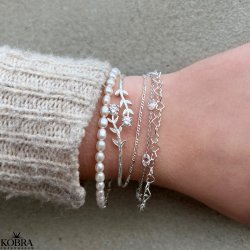 "Joanna" perle armbnd med slv lukning