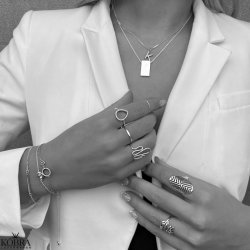 "Flow" snake ring in silver