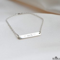 "Moment" slv armbnd med din gravering