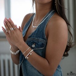 "Margrethe" classic pearl bracelet with freshwater pearls