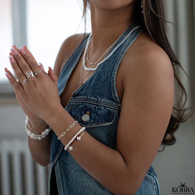 "Margrethe" classic pearl bracelet with freshwater pearls