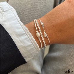 "Rope" beautiful twisted silver bracelet