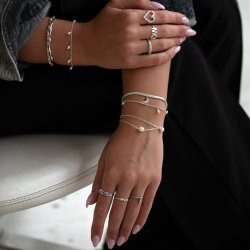 "LaBelle" perle armbnd med slvkder